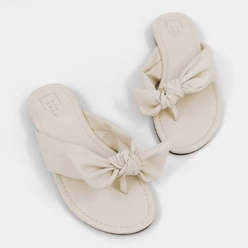 ShuShop Cream Knot Sandals